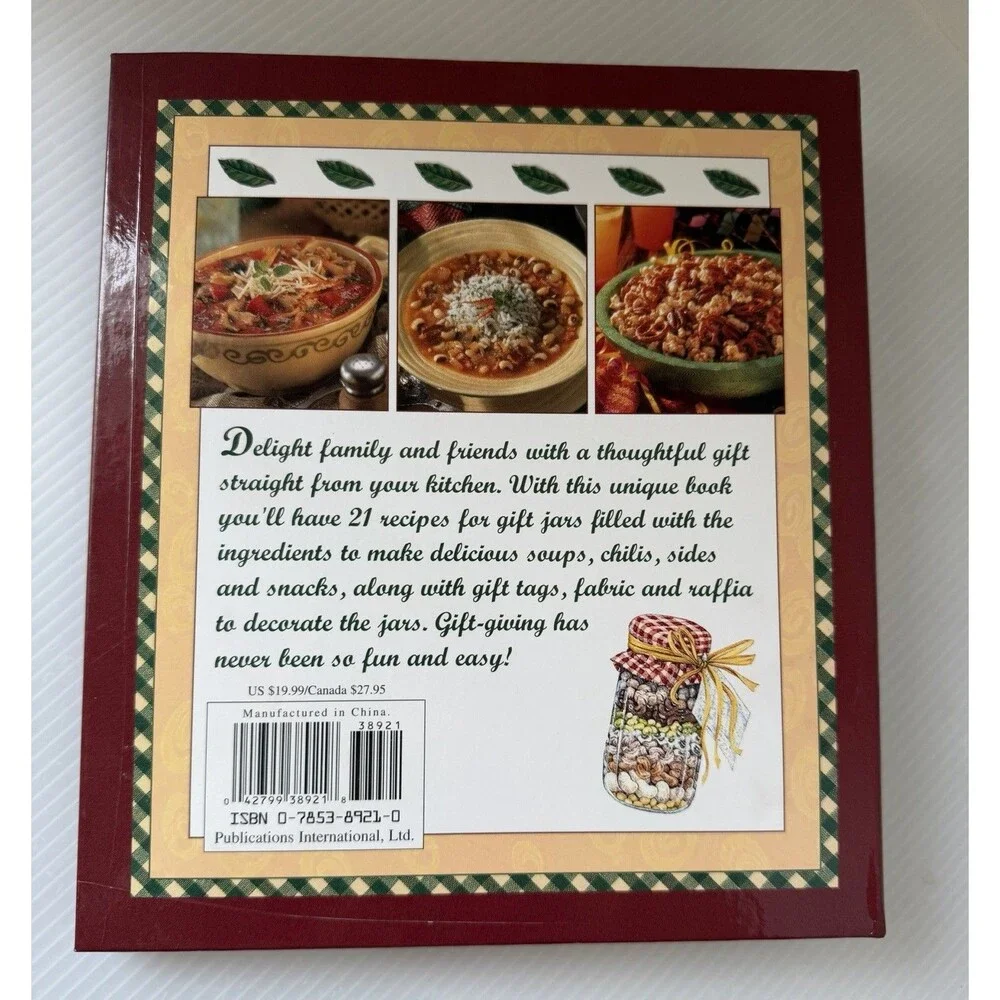 Gifts From A Jar: Soups, Chilis and More (2005, Hardcover) Recipe Cookbook